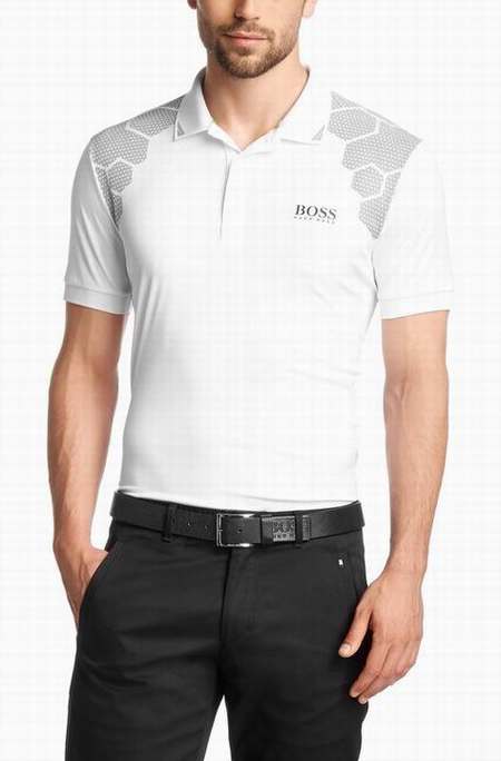 HUGO BOSS Col Polo T-Shirt Pallas Noir Hommes Taille XL